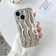 thumbnail image 2 of Compatible with iPhone 14 Phone Case Girls Cute Water Ripple Pattern Wavy Bezel Shock Absorbing Anti-Fall Slim TPU Phone Case for Women - Silver, 2 of 13