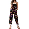 thumbnail image 7 of BOMYJESK Women's Halloween Jumpsuits Bat Pumpkin Ghost Adjustable Strap Overall Jumpsuit 2026 Hippie Loose Spaghetti Strap Rompers Multicolor XL, 7 of 7