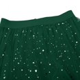 thumbnail image 4 of Women's Sparkle Tulle Skirt with High Elastic Waist, Glitter Layered A Line Midi Skirt with Irregular Hem, Prom Party Festival Skirt for Carnival, Street Fashion and Birthday Gift Blackish Green L, 4 of 8