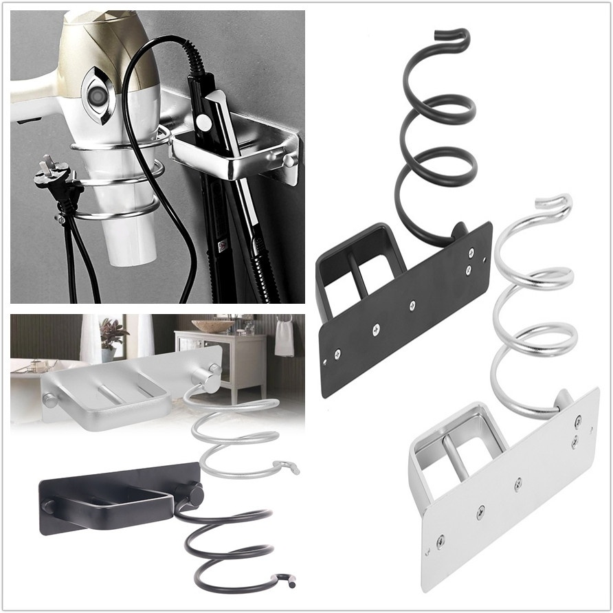 Wall Rack Hair Dryer Straightener Holder Shelf for Home Salon Organizer