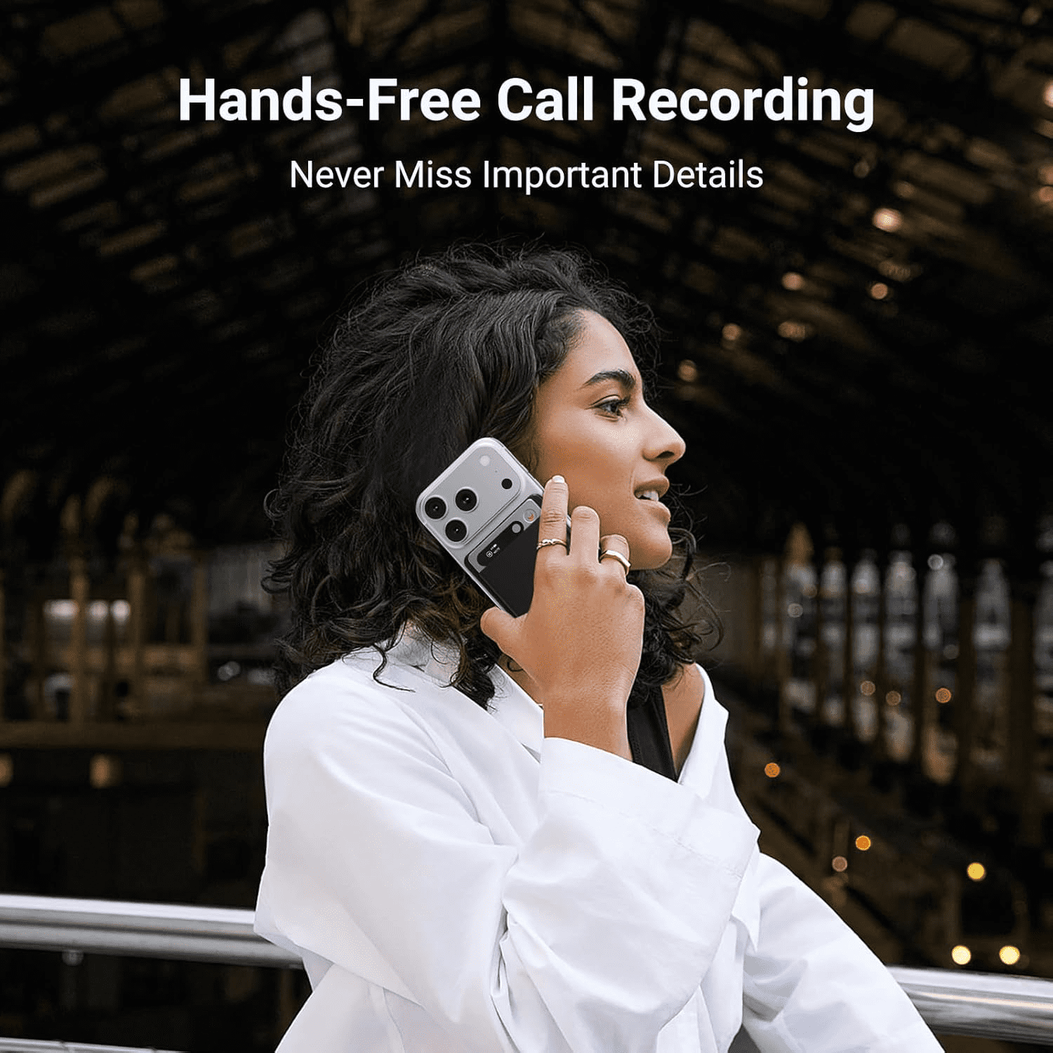 AI Noise Cancellation Voice Recorder: Transcribe, Summarize & Text Translation, 81 Languages, 64GB Memory, App Control for Meeting, Call, and Lecture