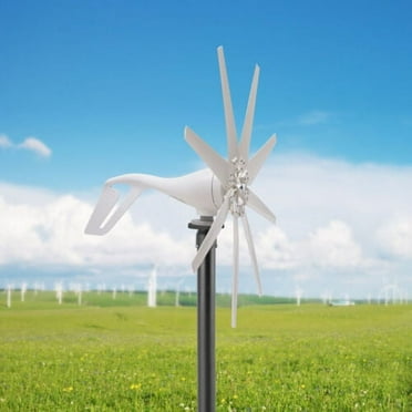 Wind Power 600W Wind Turbine Generator Kit, 8 Blades, Nylon Fiber, White, 8.2kg