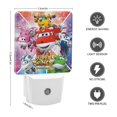 thumbnail image 2 of Super Wings Luz nocturna LED con sensor de anochecer a amanecer para dormitorio, baño, pasillo, escaleras - Lámpara LED nocturna de enchufe, 0.5W - 1 pieza, 2 of 5