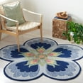 thumbnail image 2 of SAFAVIEH Novelty Flor Floral Area Rug, Blue/Grey, 3' x 3' Round, 2 of 7