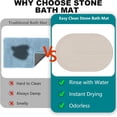 thumbnail image 4 of Stone Bath Mat Diatomaceous Earth Shower Mat Non Slip Quick Dry Bath Stone Mat Super Absorbent Bathroom Floor Mat for Bathroom Kitchen Counter (Off White), 4 of 5