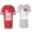 Men Red / Women Heather, variant on My Heart Only Beat For Her Him Matching Couple Cotton Jerseys (Men Red / Women Black) (Men S / Women S)