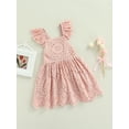 thumbnail image 3 of Gureui Toddler Kid Baby Girls Summer Dresses Lace Fly Sleeve Playwear Sundress Backless Princess Tutu Dress 1-5T, 3 of 9