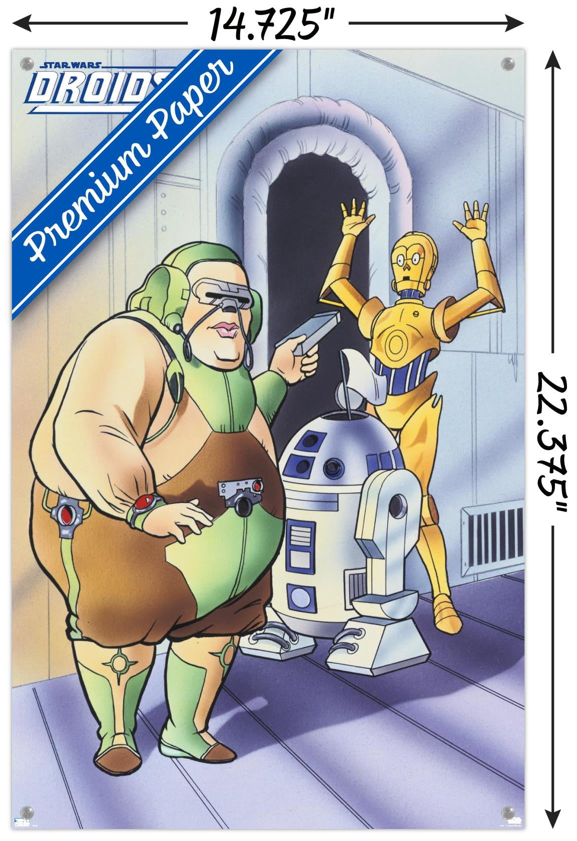 Star Wars: Droids - White Flag Wall Poster with Pushpins, 14.725" x 22.375"