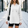 thumbnail image 5 of Vmvidoty Womens Oversized Hoodies Long Sleeve Sweatshirts Hooded Pullover Shirt Casual Tops with Pockets White 2XL, 5 of 6