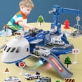 thumbnail image 6 of Flying Space Orb Fascinating Orb F 14 Storage Transport Plane Cargo Diecast Construction Vehicles And Playmat Kids Toy Aircraft With Lights & Sounds For 3 4 5 6 Years Old Boys And Girls, 6 of 8