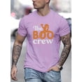 thumbnail image 2 of BOO CREW Camiseta De Moda Para Hombre Con Estampado De Letras Para Fiesta De Halloween, 2 of 4
