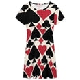 thumbnail image 3 of Casino Fun Dress Fashion Beach Short Sleeve Dresses Female Party Printed Sundress, 3 of 7