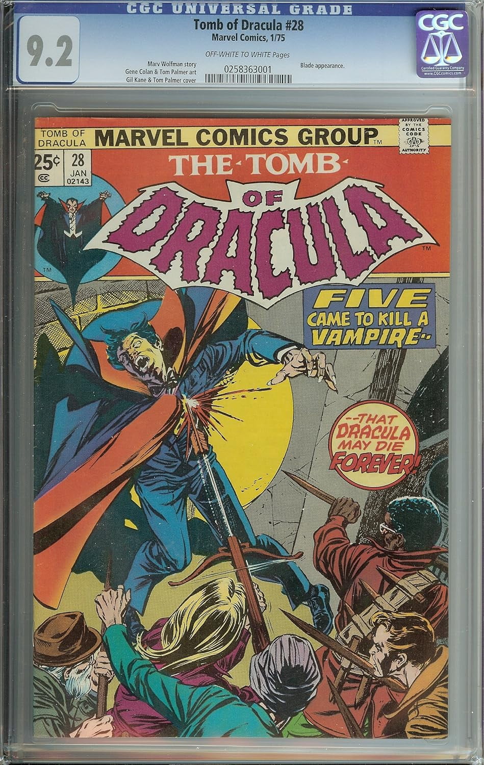 Tomb of Dracula #28 CGC 9.2