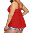 thumbnail image 3 of Women Plus Size Tankini Swimsuits Flowy 2 Pieces Bathing Suits with Shorts, 3 of 9