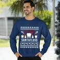 thumbnail image 3 of Christmas Sweatshirt, Here Comes Santafloss Funny Dental Christmas Sweatshirt, Dentist Hygienist Ugly Holiday Jumper, Witty Tooth Fairy Gift for Oral Health Professionals, 3 of 5
