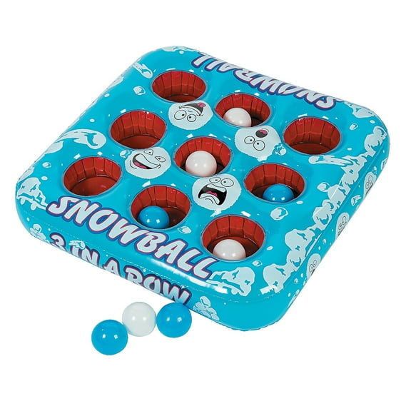 Inflatable Snowball 3 in a Row Game - Toys - 9 Pieces