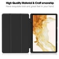 thumbnail image 3 of ELEHOLD Tri-Fold Folio Case for Samsung Galaxy Tab S9+ 12.4-Inch 2023 (SM-X810/X816/X818), with Auto Wake/Sleep Kickstand Function Pen Holder Shockproof Protective Leather Cover,Black, 3 of 7