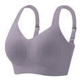 thumbnail image 3 of BWASD Jelly Bras for Women Breathable No Underwire Seamless Comfort Wireless Push Up Full Coverage Support Lift Bralette Purple L Everyday No Show Bra, 3 of 3