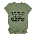 thumbnail image 1 of Gibobby Blusa de Trabajo de Manga Corta Blusa estampada Manga corta Camisas redondas Letras Mujeres Tops T Cuello Túnica Blusa informal para mujer(Verde,XL), 1 of 3