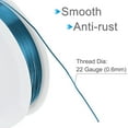 thumbnail image 3 of Uxcell 22 Gauge Copper Wire 0.6mm Dia Blue Resistant Beading Wires Pendant Making Art Craft 4.5M 3 Rolls, 3 of 6