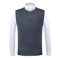 thumbnail image 4 of Zvmxot Crew Neck Sweater Vests for Men Sleeveless Sweater Lightweight Pullover Casual Slim Fit Warm Thermal Tops, 4 of 6