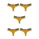 thumbnail image 3 of Qarigey Mujeres Tanga Malla Carta Ropa interior Elástico Transpirable Tanga Deportes Atlético Yoga Calzoncillos Calzoncillos para fiesta Amarillo L 5Conjunto, 3 of 6