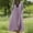 Purple, variant on BLTIBY Women's Cotton Linen Maxi Dresses Flowy Casual V Neck Color Block Vacation Dress Loose Fit Long Sleeve Summer Dress with Pockets Purple 3XL