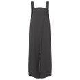 thumbnail image 5 of Fsqjgq Jumpsuits for Women Grey Rompers Elegant Fashion Casual Solid Pocket Romper Long Playsuit Strap Button Jumpsuit Wide Leg Pants Bib Overalls with Pockets Wide Leg Pants Woman 3XL, 5 of 5