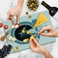 thumbnail image 4 of Zodiac Sagittarius Cutting Board, Colorful Composition of Swirls Curves with Vintage Bow and Arrow Motif, Decorative Tempered Glass Cutting and Serving Board, Large Size, Multicolor, by Ambesonne, 4 of 5