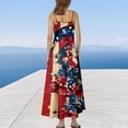 thumbnail image 4 of Women's Flowy Sleeveless Dress with Patriotic Print, High Waist Casual Sundress, Beach Vacation Dress with Pockets, Lightweight Fabric for Summer Parties and Outdoor Events,Red L, 4 of 5