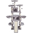 thumbnail image 1 of KFFKFF Indoor Cat Climbing Frame, 68.5" Multi-Level Playhouse with Dual Kitty Condos, Sisal Posts, Hammocks, Elevated Lookouts, Activity Platforms, Ramp, and Play Balls, Light Grey, 1 of 9