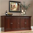 thumbnail image 2 of Pemberly Row Entertainment Credenza with Cord Management, For TV's up to 70", 2 Door Options Included (Glass or Wood), Cherry Finish, 2 of 6