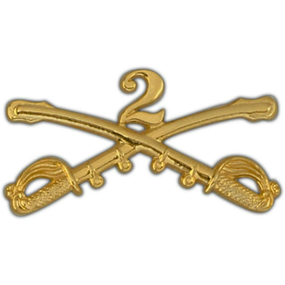 Eagle Emblems P16190 decal - Army, Cavalry Swords, 2nd - 2.25 in.