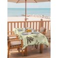 thumbnail image 2 of Outdoor Tablecloth with Umbrella Hole for Patio/Picnic/Party/Camping, Vintage Elk Fox Waterproof Table Cloth Rectangle Table Cover Washable, Rustic Yellow Simple Drawn Grass (60"x 84"), 2 of 8