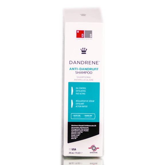 7 oz , DS Laboratories Dandrene Anti-Dandruff Shampoo Hair - Pack of 1 w/ Sleekshop Teasing Comb