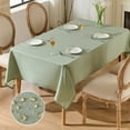 thumbnail image 2 of Xukmct Rectangle Table Cloth Waterproof Linen Tablecloth Washable Fabric Table Cover for Dining Party Christmas Weddings Birthday, 35" x 55", 2 of 8