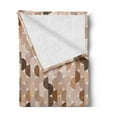thumbnail image 2 of Abstract Soft Flannel Fleece Throw Blanket, Semicircles or Half Round in Brown Tones, Cozy Plush for Indoor and Outdoor Use, 70" x 90", Taupe Caramel, by Ambesonne, 2 of 5