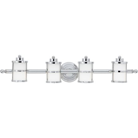 

Quoizel Tb8604 Tranquil Bay 4 Light 34 Wide Reversible Bathroom Vanity Light - Chrome