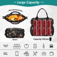 thumbnail image 2 of FORMRS Insulated Lunch Bag Unisex Large Capacity with Shoulder Strap, Black Flowers, 2 of 6
