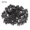 thumbnail image 2 of Soporte para ataduras de cable tipo base de silla de montar, anclaje permanente a la pared o escritorio 15x10x7mm negro 50 piezas, 2 of 3