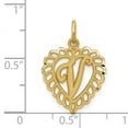 thumbnail image 3 of 14k Yellow Gold Initial V Charm Pendant, 3 of 7