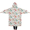 thumbnail image 2 of Oversized Wearable Blanket Hoodie,Colorful Unicorn Rainbow Pattern Sherpa Blanket Hoodie with Super Pockets,Super Warm Fuzzy Pullover for Women & Men, 2 of 6