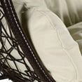 thumbnail image 6 of LeisureMod Hanging Swing Chair Two-Person Seater Egg Chair Brown Frame in Teardrop Design with Armrest Removable Zippered Washable Polyester Cushion Cover for Indoor and Patio Recluse Collection, 6 of 11