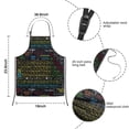 thumbnail image 3 of Math Equations Periodic Table Black Pattern Kids Aprons for Girls and Boys,Adjustable Neck Strap Toddler Aprons for Kids Cooking Baking, 3 of 6