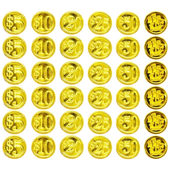 48pcs Interesantes monedas de elementos piratas recolectando accesorios para juegos Juguetes para monedas para el hogar
