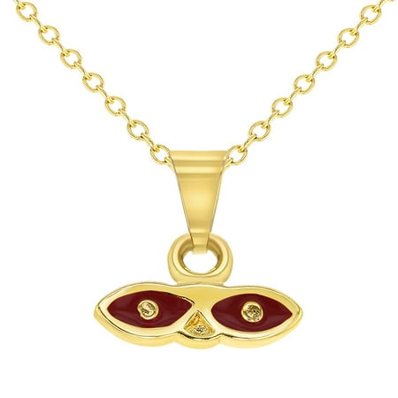 18k Gold Plated Red Enamel St Lucy Evil Eye Protection Pendant Baby Necklace 16 Canada - Saint Lucy Gold Pendant 18k Gold Plated Red Enamel St Lucy Evil Eye Protection Pendant Baby Necklace 16 Canada - Saint Lucy Gold Pendant
