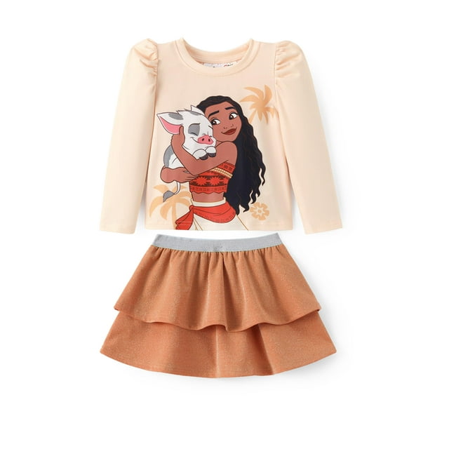 Conjunto Disney Princesa Moana para Niña Pequeña 2 Piezas 3-4 Años