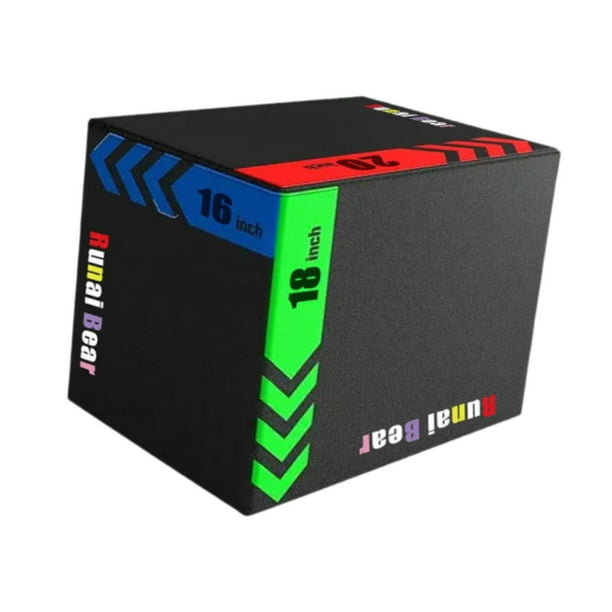 Cajón de Salto Pliométrico 3 en 1, Agilidad, Ejercicio Robusto para Gimnasio en Casa, Fitness Versátil, Cajón Pliométrico, Acondicionamiento, Entrenam Estilo A