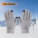 thumbnail image 2 of 2 pares de guantes de invierno para mujer con pantalla táctil, guantes de punto cálidos con forro de lana, puños elásticos, guantes de punto de invierno, 2 of 5