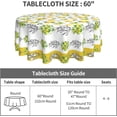 thumbnail image 2 of Round Tablecloth 60 Inch,Stain Resistance Polyester Table Cloth,Table Cover for Kitchen Dining Table, Buffet Parties and \u200bCamping-Lemon, 2 of 5